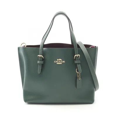 Pre-owned Coach Green Leather Handbag Tote Bag ()