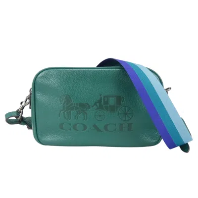 Pre-owned Coach Green Purple Blue Leather Shoulder Bag ()