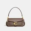 Coach Polished Pebble Leather Tabby Shoulder B In Grey
