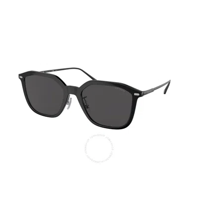 Coach Grey Geometric Men's Sunglasses Hc8355 500287 55 In Black