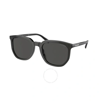 Coach Grey Geometric Men's Sunglasses Hc8384u 579387 55 In Black