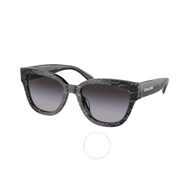 Coach Grey Gradient Butterfly Ladies Sunglasses Hc8379u 55208g 54