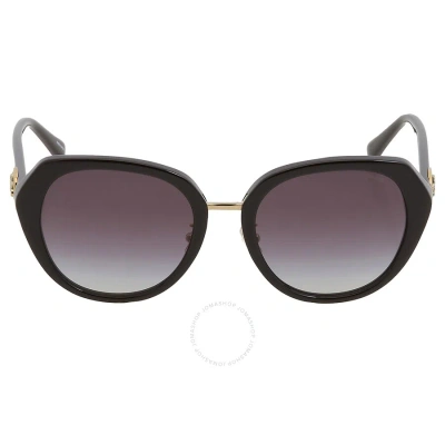 Coach Grey Gradient Oval Ladies Sunglasses Hc8331 50028g 55 In Black / Grey