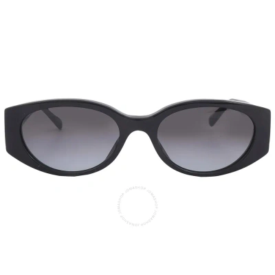 Coach Grey Gradient Oval Ladies Sunglasses Hc8353u 50028g 54 In Black / Grey