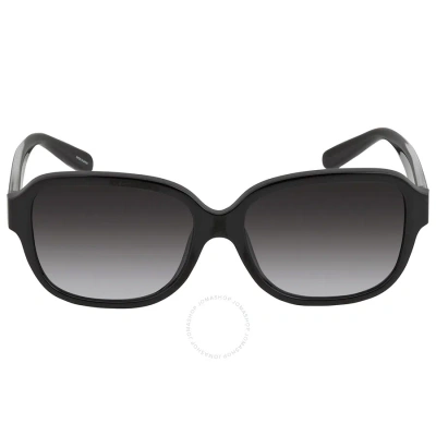 Coach Grey Gradient Square Ladies Sunglasses Hc8298u 50028g 57 In Dark / Gray / Grey