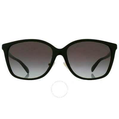 Coach Grey Gradient Square Ladies Sunglasses Hc8361f 50028g 57 In Black