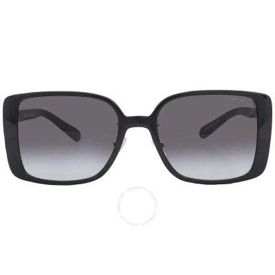 Coach Grey Gradient Square Ladies Sunglasses Hc8375 50028g 56 In Black / Grey