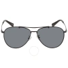 Coach Grey Pilot Men's Sunglasses Hc7136 939381 60 In Black / Grey