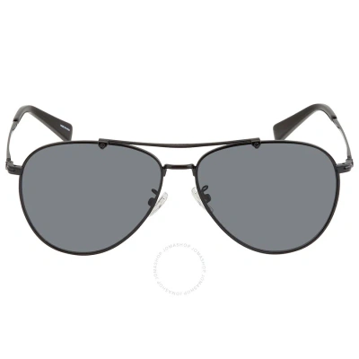 Coach Grey Pilot Men's Sunglasses Hc7136 939381 60 In Black / Grey