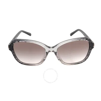 Coach Grey Pink Gradient Irregular Ladies Sunglasses Hc8349u 57103b 56 In Grey/pink