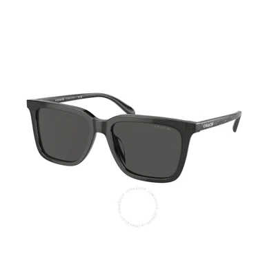 Coach Grey Square Men's Sunglasses Hc8385u 579387 54 In Black