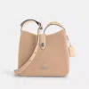 Coach Hadley Convertible Crossbody Bag In Suede In Beige