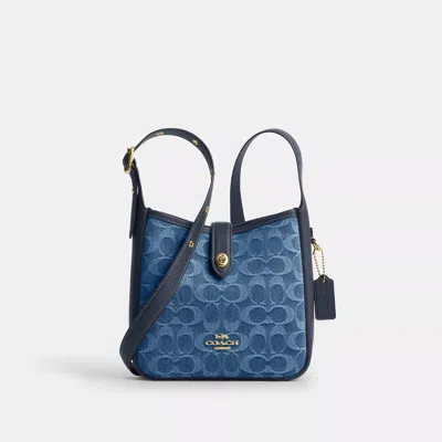 Coach Hadley Mini Crossbody Bag In Signature Denim In Blue