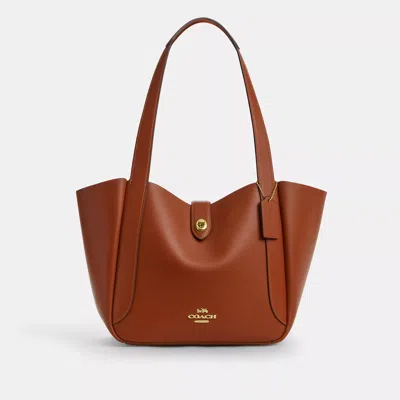 Coach Hadley Turnlock Tote In Beige