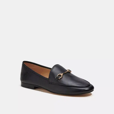 Coach Hannah Chain-strap Leather Loafers In Black
