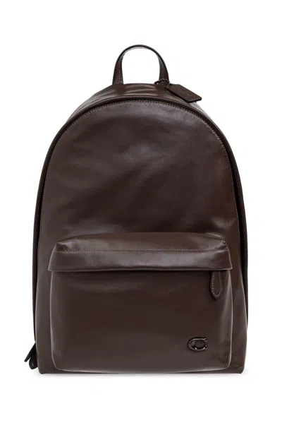 Coach Hall Zipped Backpack In Brown