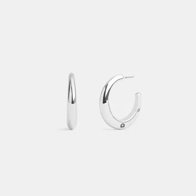Coach Hallmark Hoop Earrings In Silver