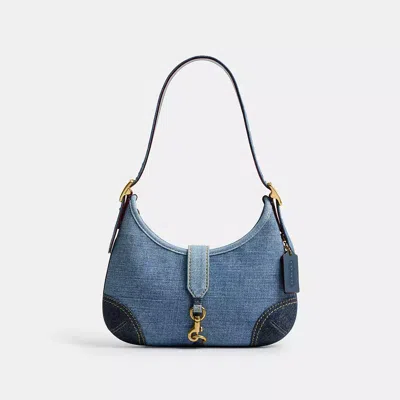 Coach Hamptons Hobo Bag In Brass/blue
