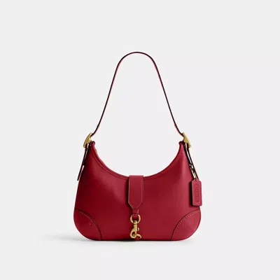 Coach Hamptons Hobo Bag In Brass/ruby