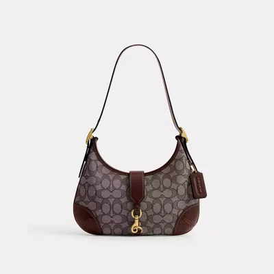 COACH HAMPTONS HOBO TASCHE AUS SIGNATURE JACQUARD