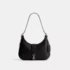 Coach Hamptons Hobo In Silver/black