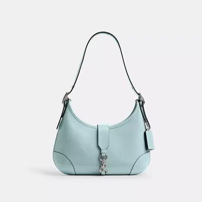 Coach Hamptons Hobo Bag In Silver/light Blue