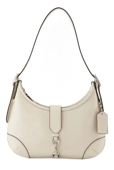 Coach Hamptons Leather Hobo Bag In White