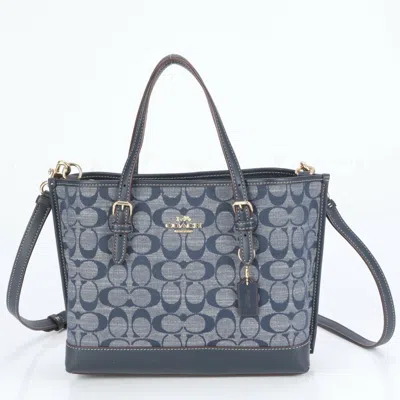 Pre-owned Coach Handbag Shoulder Bag Tote Bag () In Blue