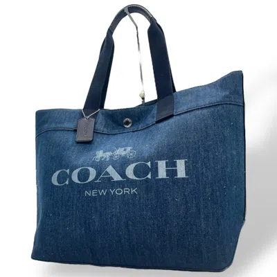 Pre-owned Coach Handbag Shoulder Bag Tote Bag () In Blue