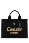 Coach New York Black Canvas Cargo 20 Shopping Bag