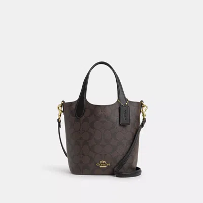 Coach Hanna Bucket Bag In Signature Canvas In Brown