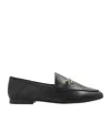 Coach Hannah Chain-strap Leather Loafers In Black