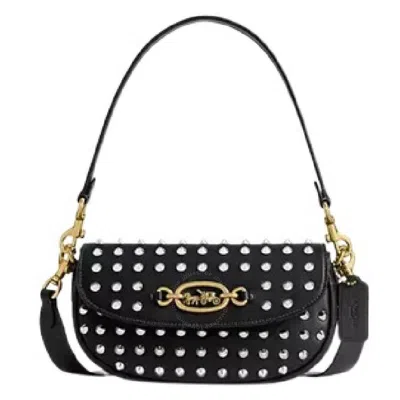 Coach Harley 23 Studded Shoulder Bag In Yellow