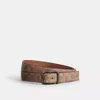 Coach Harness Buckle Cut To Size Reversible Belt, 32mm In Brown