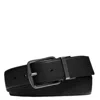 Coach Harness Buckle Leather Belt In Black