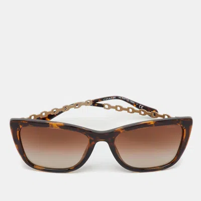 Coach Havana/brown Gradient Hc8257u Cat-eye Sunglasses