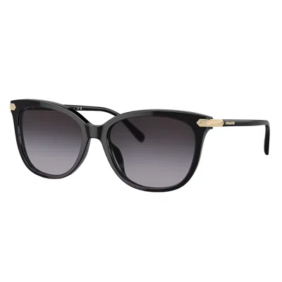 Coach Hc 8378u 50028g 57mm Womens Cat-eye Sunglasses In Gray
