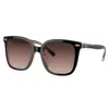 Coach Hc 8381u 5781e2 54mm Womens Square Sunglasses In Black