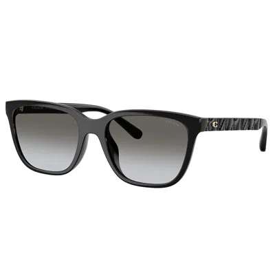Coach Hc 8429d 50023c 56mm Womens Square Sunglasses In Black