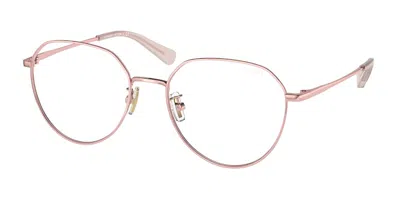 Coach Hc5116d Blue-light Block Asian Fit 9355sb Women's Glasses Rose-gold Size 53 - Free Lenses - Blue Lig In White