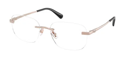 Coach Hc5206d Asian Fit Women's Glasses, Gold, Size 55 In Brown