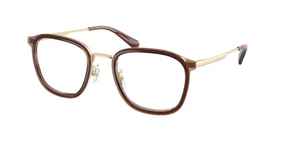 Coach Hc5210 9474 Men's Glasses Brown Size 52 - Free Lenses - Blue Light Block Available In Satin Light Gold,brown