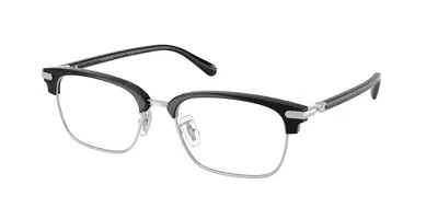 Coach Hc5215td Asian Fit 9467 Men's Glasses Black Size 53 - Free Lenses - Blue Light Block Available In Silver,black