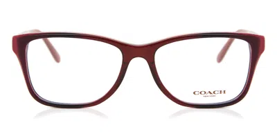 Coach Hc6129 Women's Glasses, Red, Size 52 In Burgundy