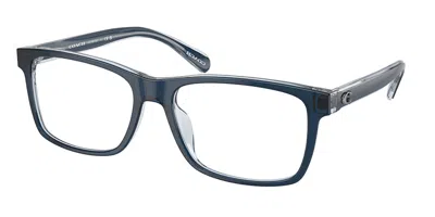 Coach Hc6213u Asian Fit Men's Glasses, Blue, Size 57