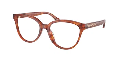 Coach Hc6234f Asian Fit Women's Glasses, Tortoiseshell, Size 56 In Brown
