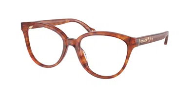 Coach Hc6234u 5774 Women's Glasses Tortoiseshell Size 53 - Free Lenses - Blue Light Block Available In Tortoise Caramel