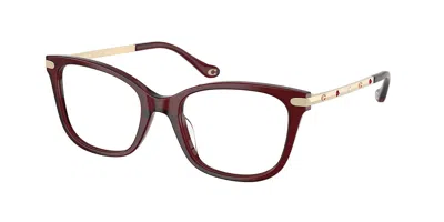 Coach Hc6261bu Women's Glasses, Burgundy, Size 50