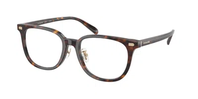Coach Hc6269d Asian Fit Men's Glasses, Tortoiseshell, Size 53 In Brown