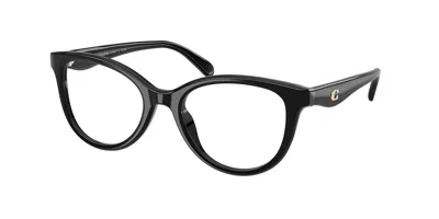 Coach Hc6284f Asian Fit 5002 Women's Glasses Black Size 53 - Free Lenses - Blue Light Block Available